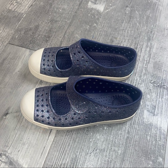 Native Juniper Glitter Mary Jane Blue Sparkly Slip on shoes size c13 - Picture 3 of 7